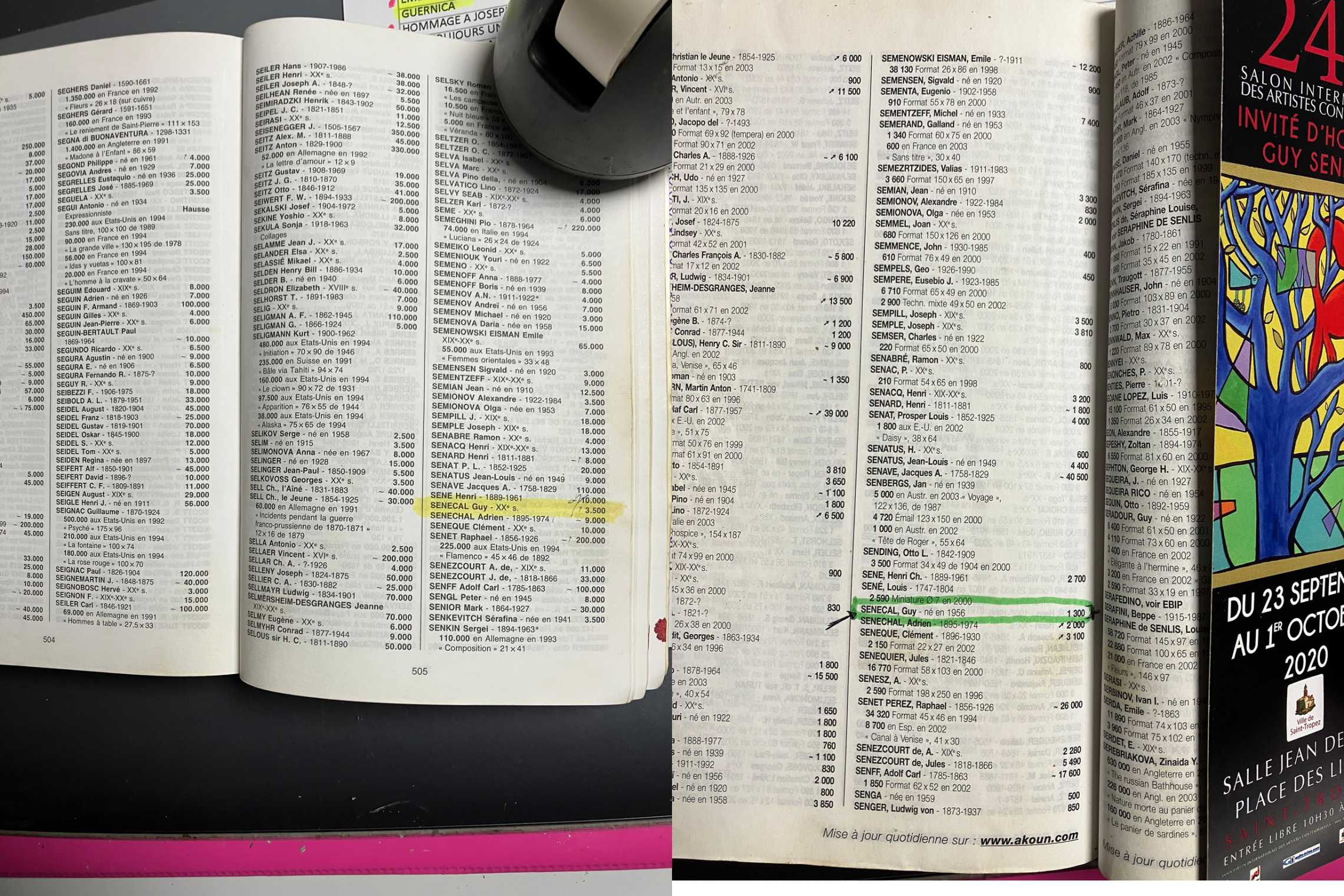 COTATION FRENCH ARTIST